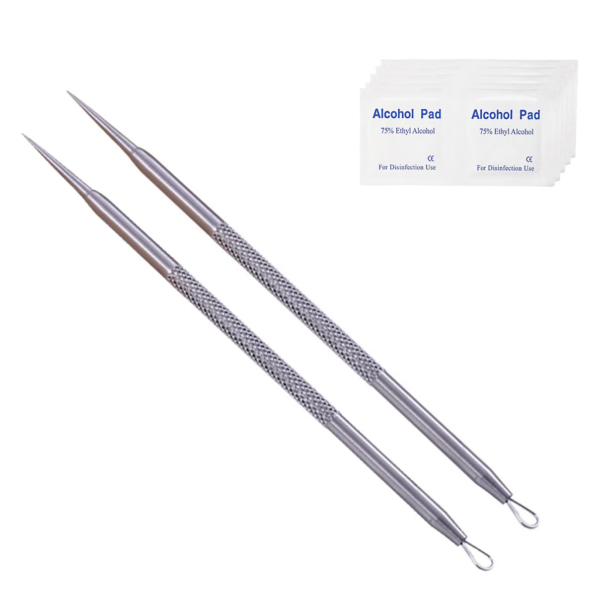 娇雪菲  加厚不锈钢双头暗疮针 去粉刺黑头