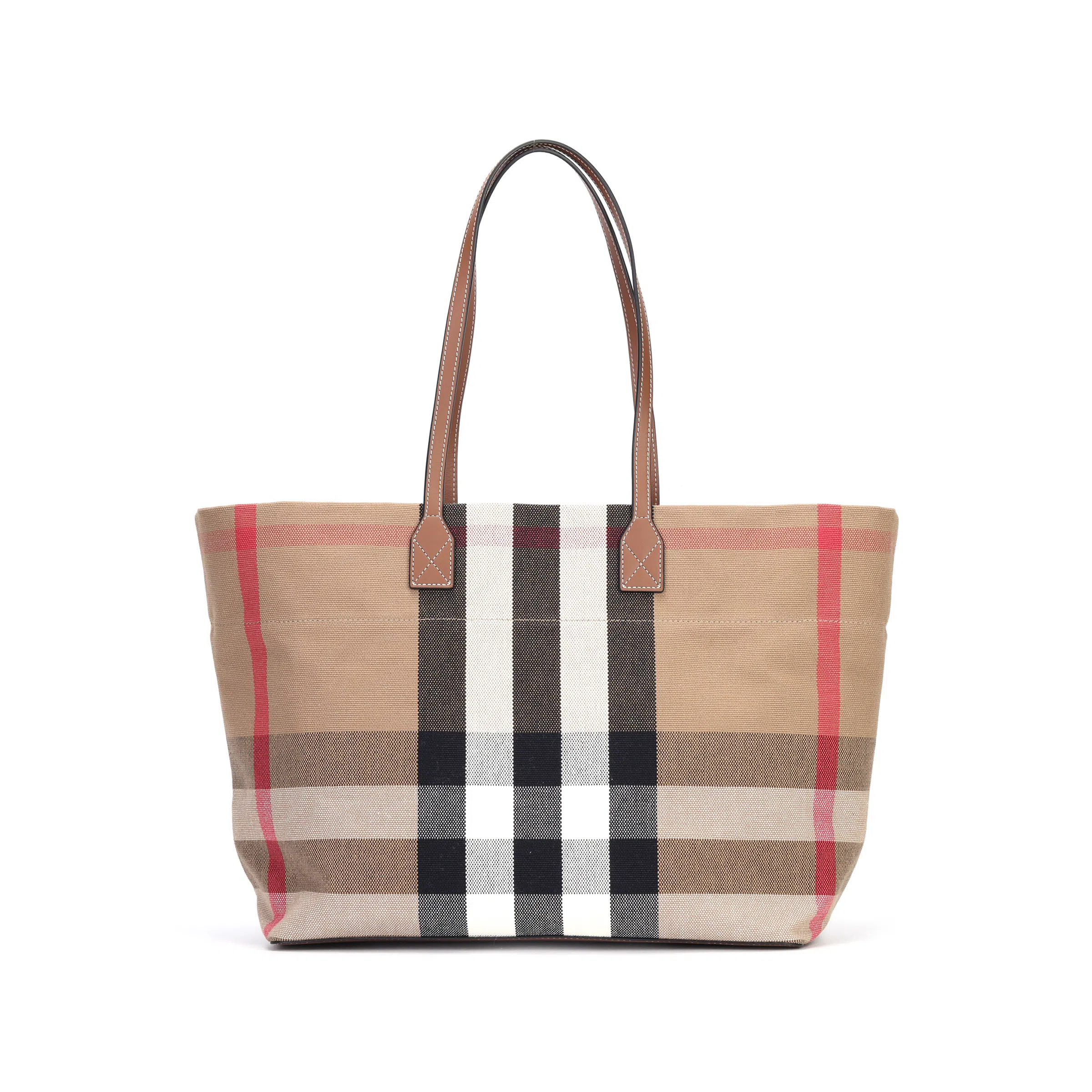 Burberry Striped Cotton Tote Bag