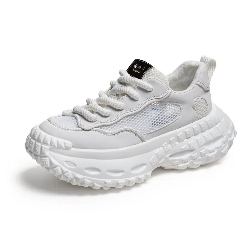 南极人 网布 舒适时尚百搭厚底 减震耐磨增高透气 低帮 老爹鞋 男款