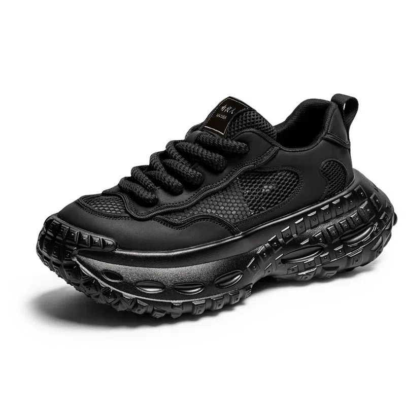 南极人 网布 舒适时尚百搭厚底 减震耐磨增高透气 低帮 老爹鞋 男款