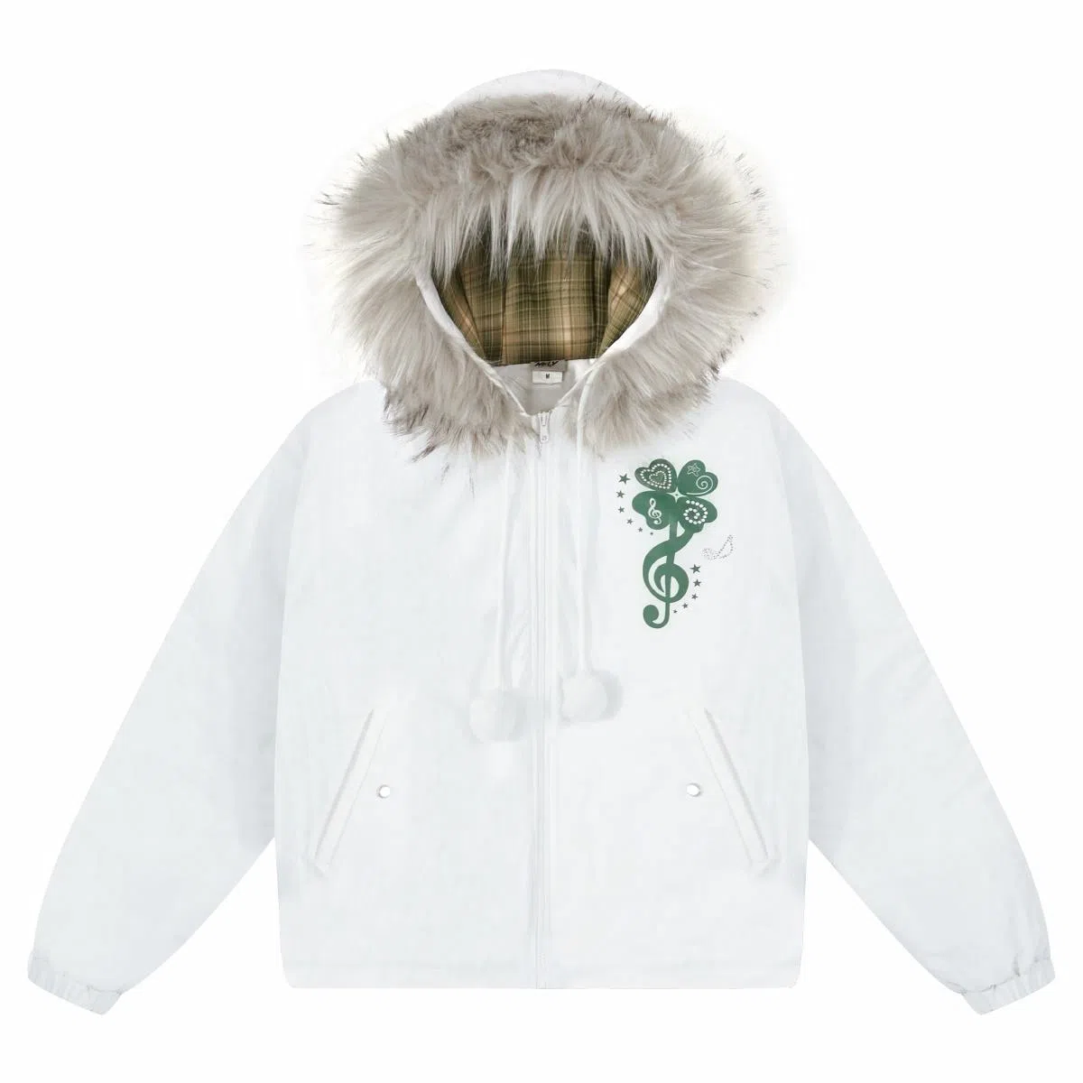 NELY Four Leaf Clover Zip-Up Hoodie