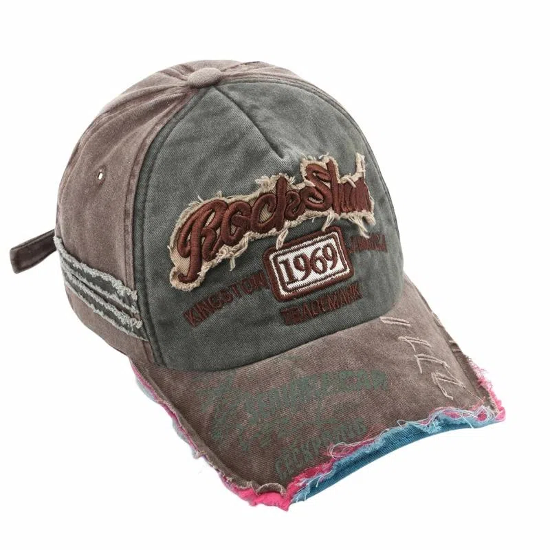 美式复古做旧磨边显脸小韩版深顶大头围宽帽檐 棉 鸭舌帽 男女同款情侣款