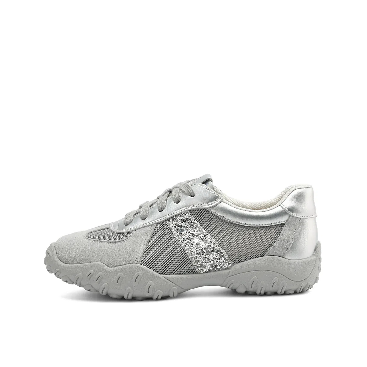 波尔谛奇 绒面革织物 显瘦百搭软底德训鞋 轻便增高 低帮 生活休闲鞋 女款