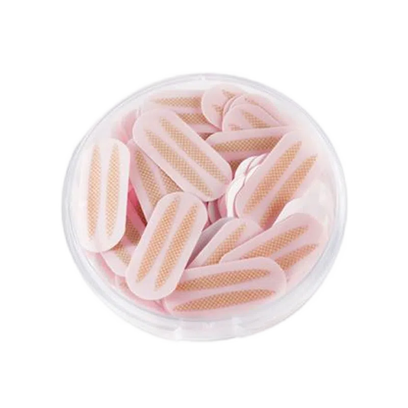 悦乐己  网纹蕾丝双眼皮贴带收纳盒无痕自然隐形内双美目贴橄榄椭圆 单面