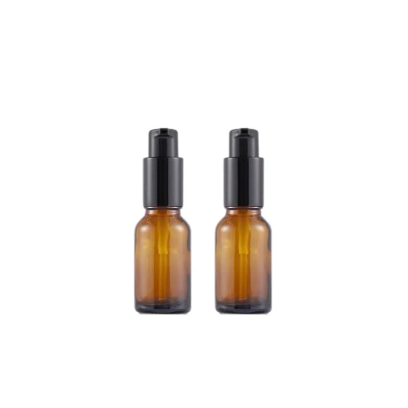 静玲珑 可上飞机茶色玻璃乳液喷雾瓶便携式分装瓶避光玻璃按压式旅行外出小瓶子套装