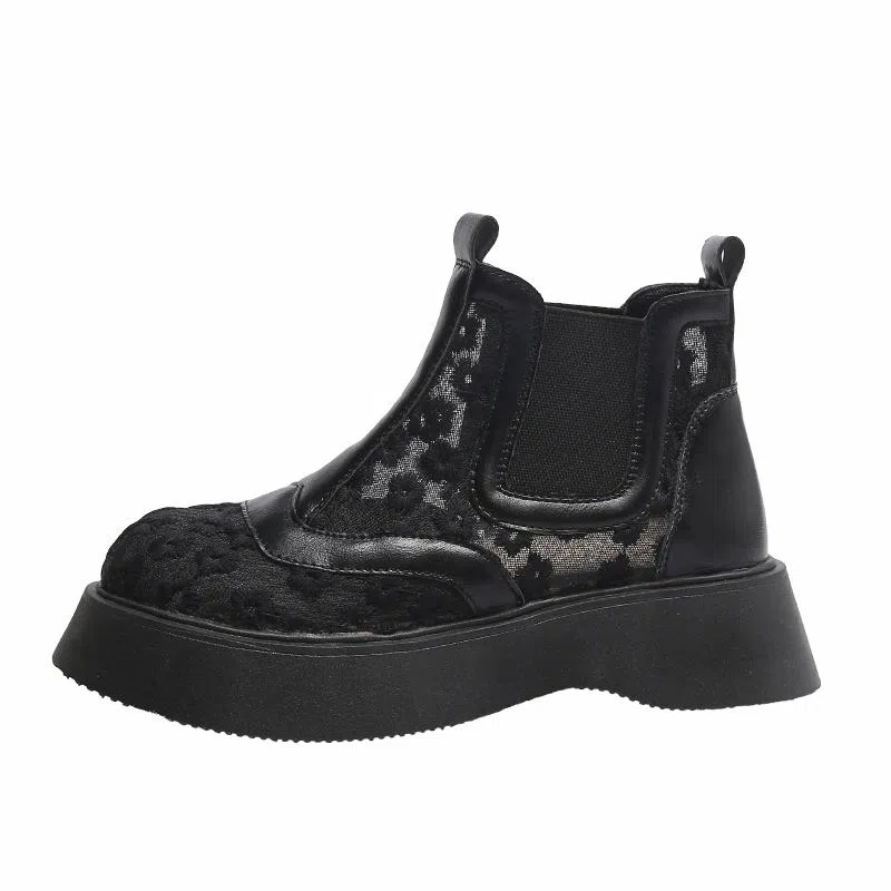 蚂蚁城 超纤皮 舒适时尚 潮流 百搭 简约 短筒 切尔西靴 女款