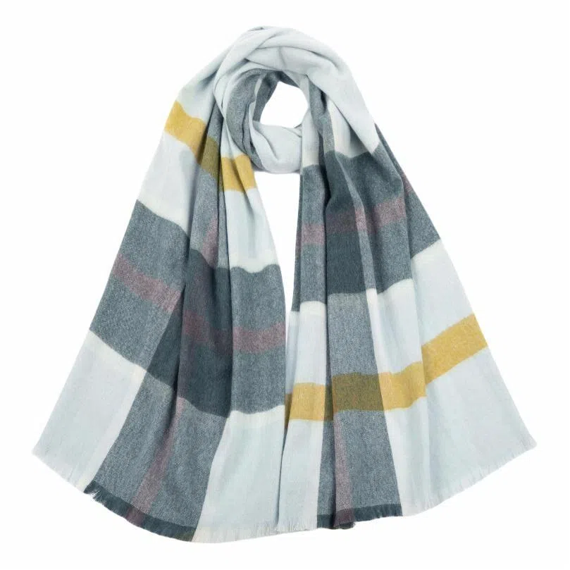 红豆 保暖百搭秋冬格子 羊绒 绒线围巾 女款