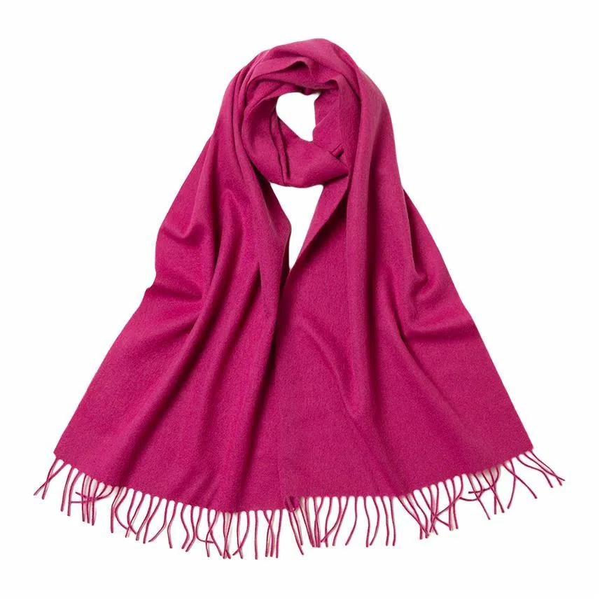 红豆 秋冬季保暖加厚百搭 山羊绒 绒线围巾 女款