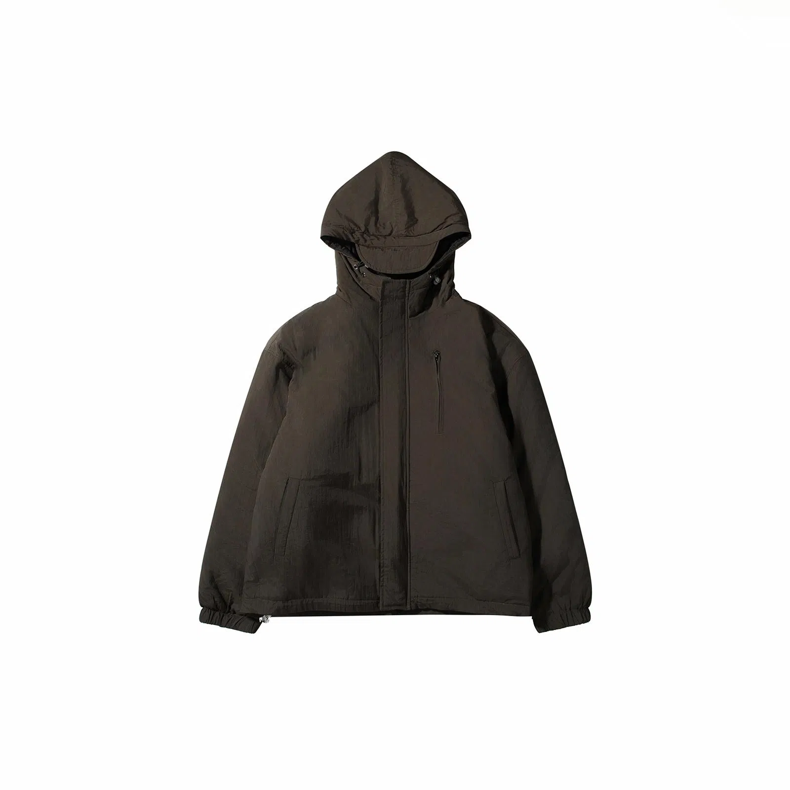 我是大卫 韩系短款连帽防寒保暖复古个性加厚棉服 男女同款 军绿色