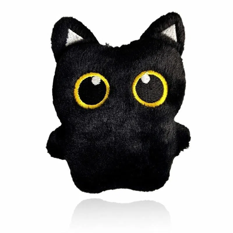 千桐 小黑猫煤球公仔 可爱绒绒萌萌百搭钥匙 包包 毛绒 挂件 男女同款情侣款