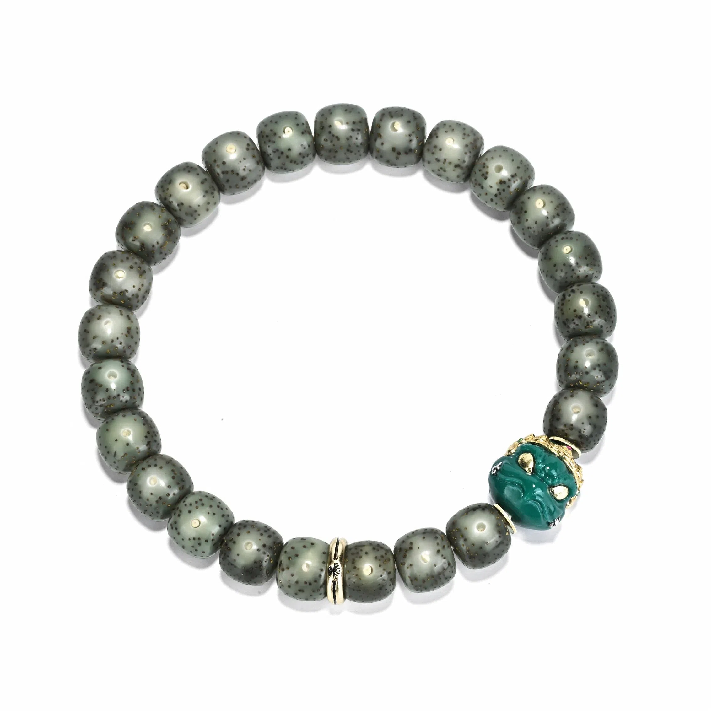 钰澜文玩 绿料 鸟神搭配款 星月菩提 手串 男女同款情侣款