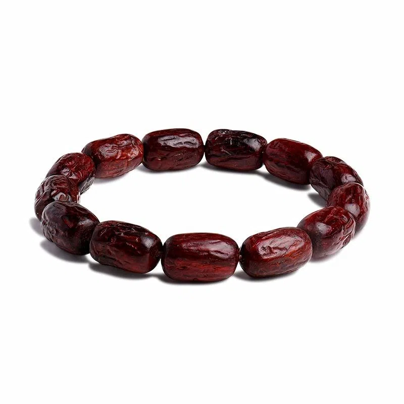 木盛缘 红枣形状素串 小叶紫檀 手串 男女同款情侣款