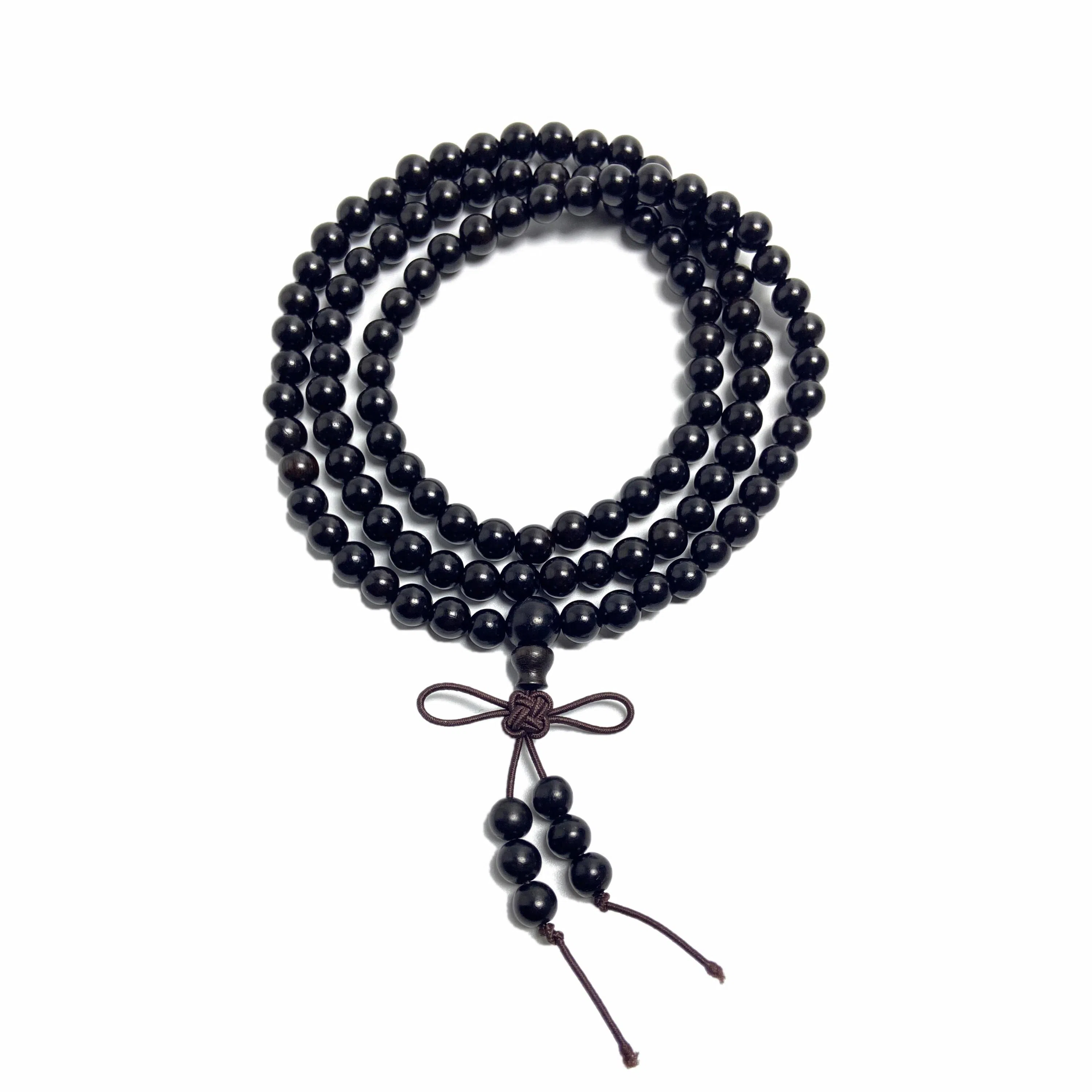 耳玺 素串佛珠国风传统复古风高级感手持盘玩中式转运珠小众创意设计感国潮 紫光檀 木作手串 男女同款情侣款