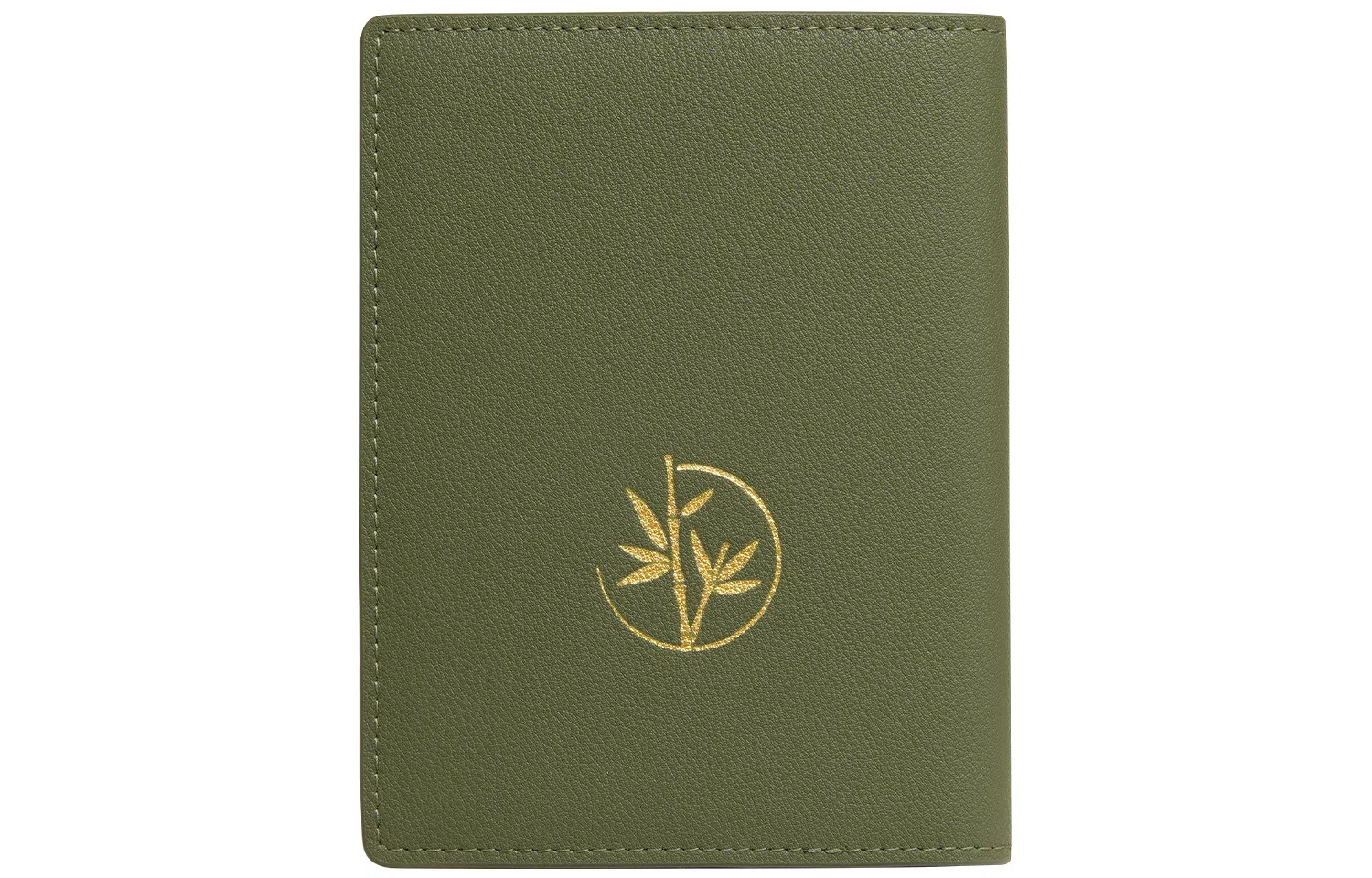 妙迪 小众设计国风熊猫护照夹 牛皮 证件保护套多功能长款钱包钱夹卡包 常规 女款 青绿色