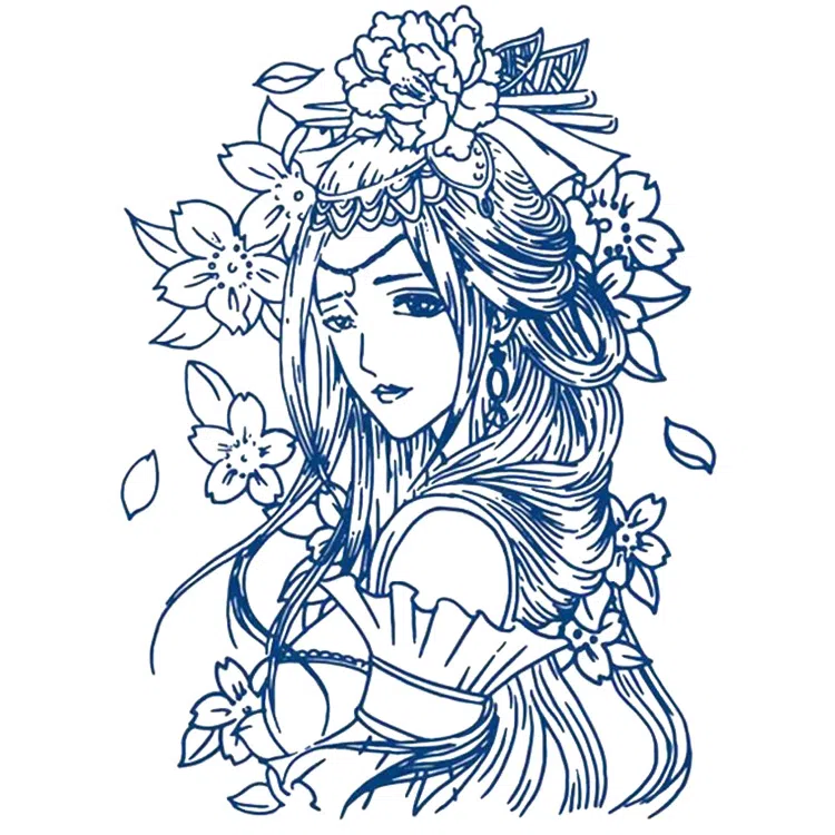 饰田  花神现身草本防水纹身贴 持久