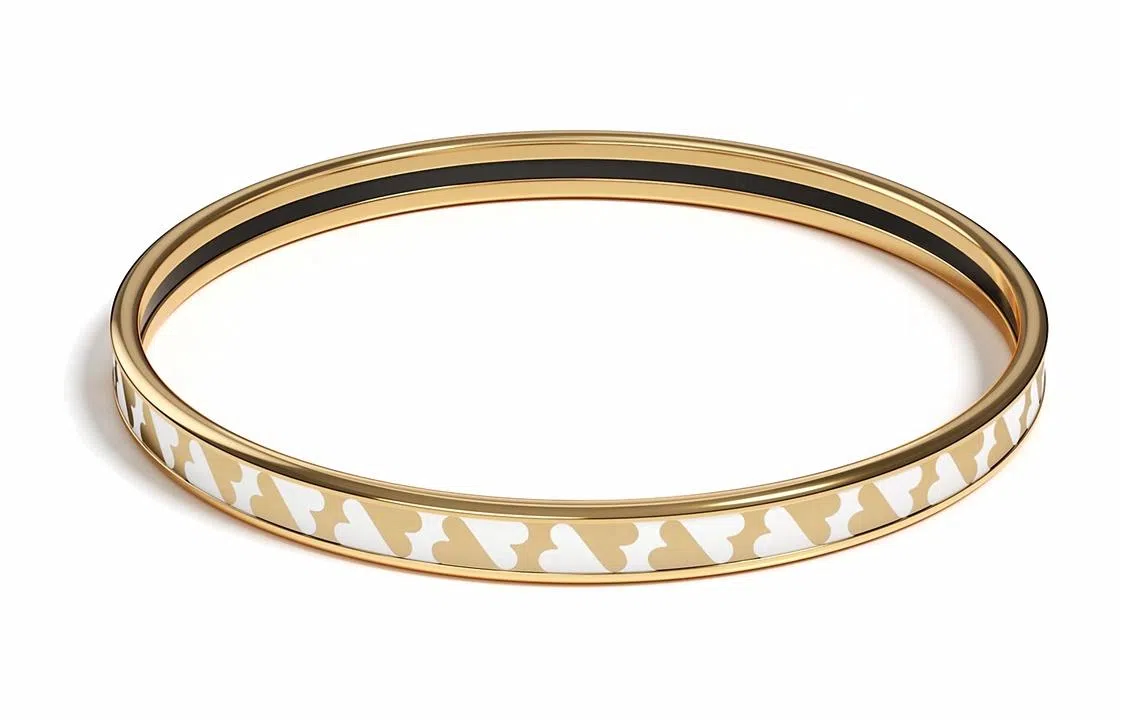 Hermes Cartes a Jouer Enamel Bracelet
