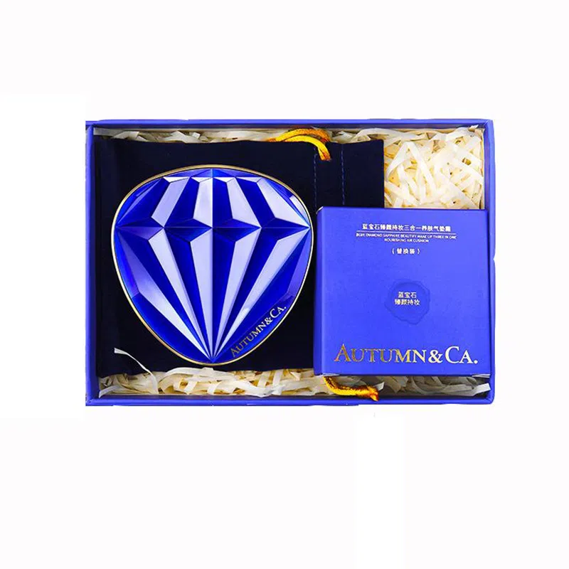 秋蔻 蓝宝石三合一养肤气垫霜 哑光清透奶油肌