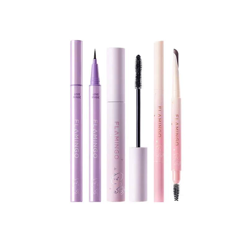 火烈鸟 洛天依联名恋爱魔法眼线笔眉笔聚光睫毛膏组合心动联名睛彩玩妆 持久防水彩妆