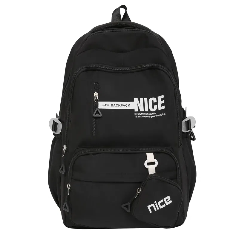 泰克森 高颜值背包时尚撞色轻便学院风书包 尼龙布 双肩包 常规 男女同款情侣款 多色