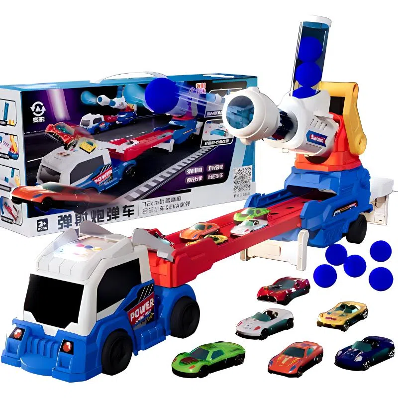 益米 轨道弹射小火车 发射炮弹 玩具