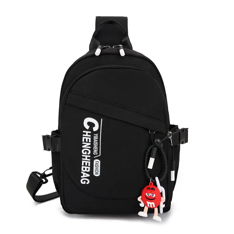 欧曼斐 休闲日系单肩轻便运动简约百搭背包 尼龙 斜挎包胸包 男女同款情侣款 多色