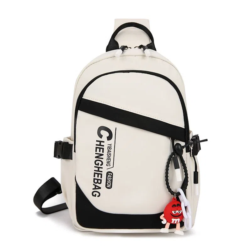 欧曼斐 休闲日系单肩轻便运动简约百搭背包 尼龙 斜挎包胸包 男女同款情侣款 多色