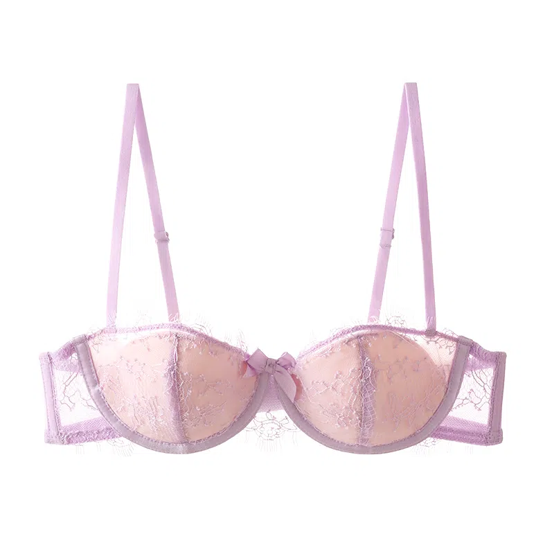 内在密码 蕾丝半杯薄款大胸显小胸聚拢法式低胸性感软钢圈上托文胸 女款