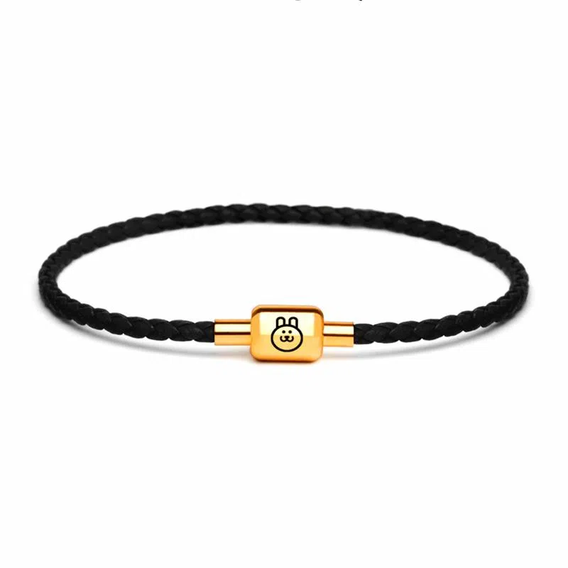 灰鱼 十二生肖红绳新中式国潮风本命年太岁年简约手工编织手绳蛇年红色黑色金色小众高级感转运珠好运 牛皮革 手链 男女同款情侣款