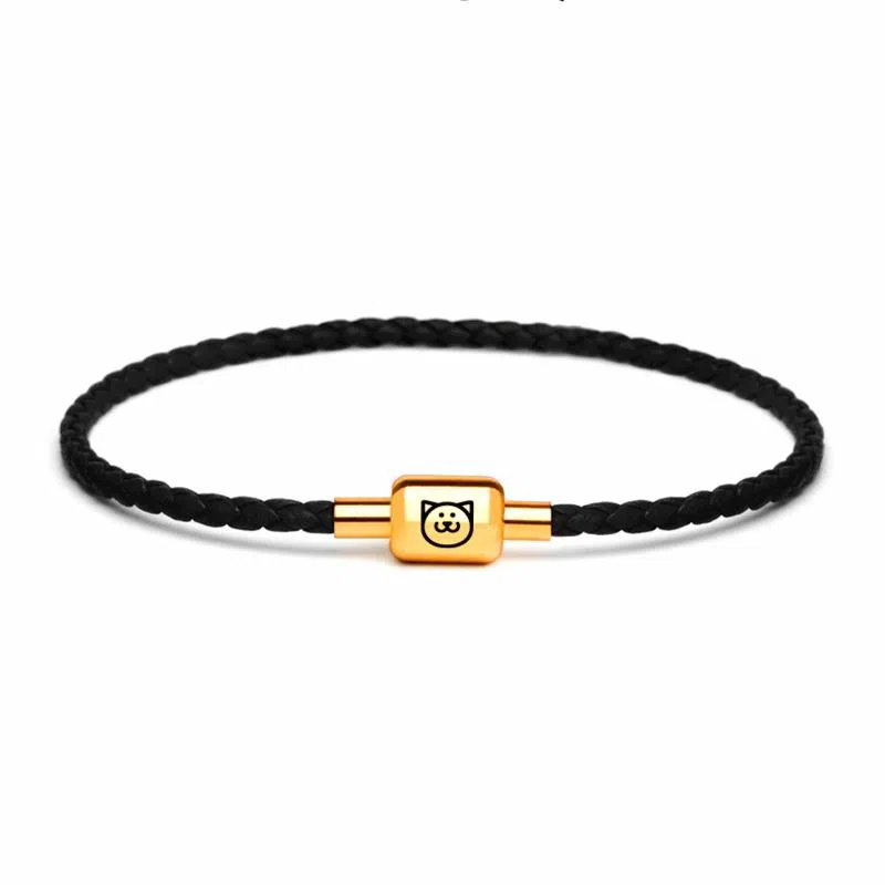 灰鱼 十二生肖红绳新中式国潮风本命年太岁年简约手工编织手绳蛇年红色黑色金色小众高级感转运珠好运 牛皮革 手链 男女同款情侣款