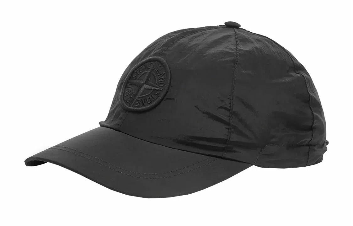 Stone Island Nylon Baseball Cap Black