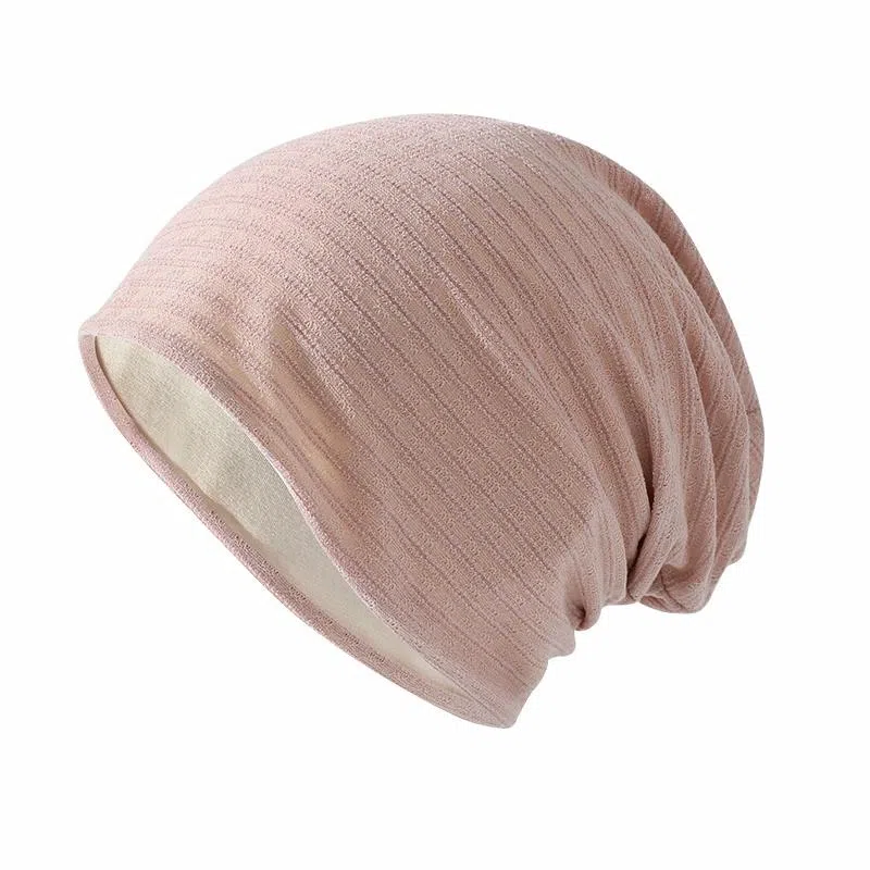 浪莎 帽子女春夏季产后防风护额头孕妇睡帽无感空调帽堆堆帽光头术后化疗大头围透气 弹力不勒头 包头帽 男女同款情侣款