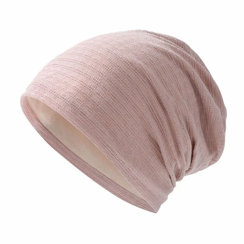 浪莎 帽子女春夏季产后防风护额头孕妇睡帽无感空调帽堆堆帽光头术后化疗大头围透气 弹力不勒头 包头帽 男女同款情侣款