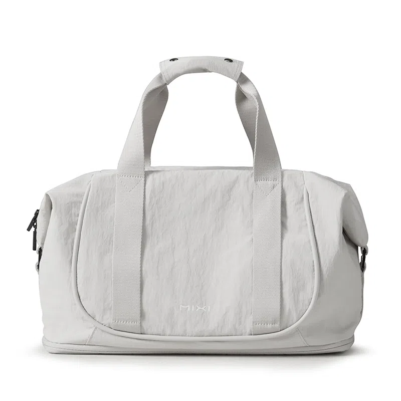 米熙 可扩容大容量 织物 旅行包 大号 男女同款情侣款 云雾白/岩土棕/暗夜黑/烟雾紫