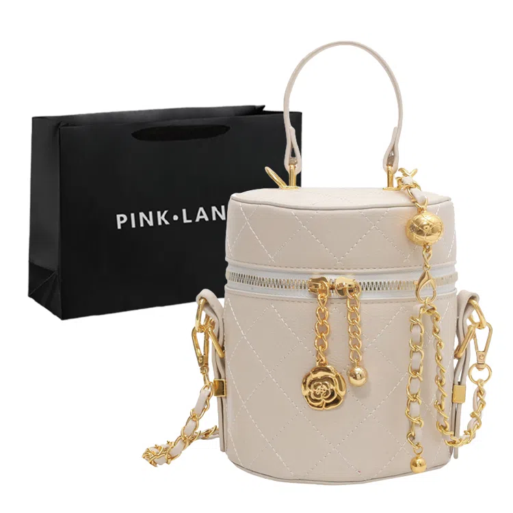 PINK·LAND Chain Bucket Bag