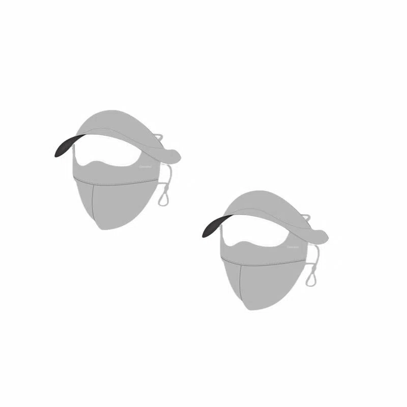 冠辉 夏季冰丝带帽檐遮全脸基尼百搭口罩女防紫外线遮阳大帽檐额面耳一体素颜神器修饰脸型 锦纶 防晒面罩 男女同款情侣款