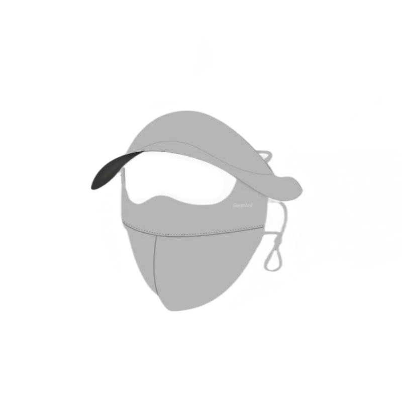 冠辉 夏季冰丝带帽檐遮全脸基尼百搭口罩女防紫外线遮阳大帽檐额面耳一体素颜神器修饰脸型 锦纶 防晒面罩 男女同款情侣款