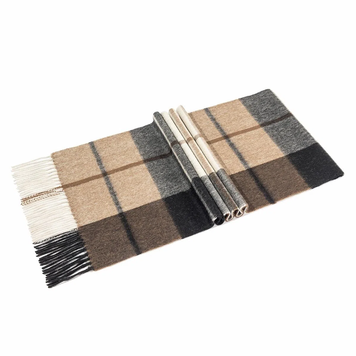 上海故事 通用款粗纺格子羊绒多种颜色 绒线围巾 女款