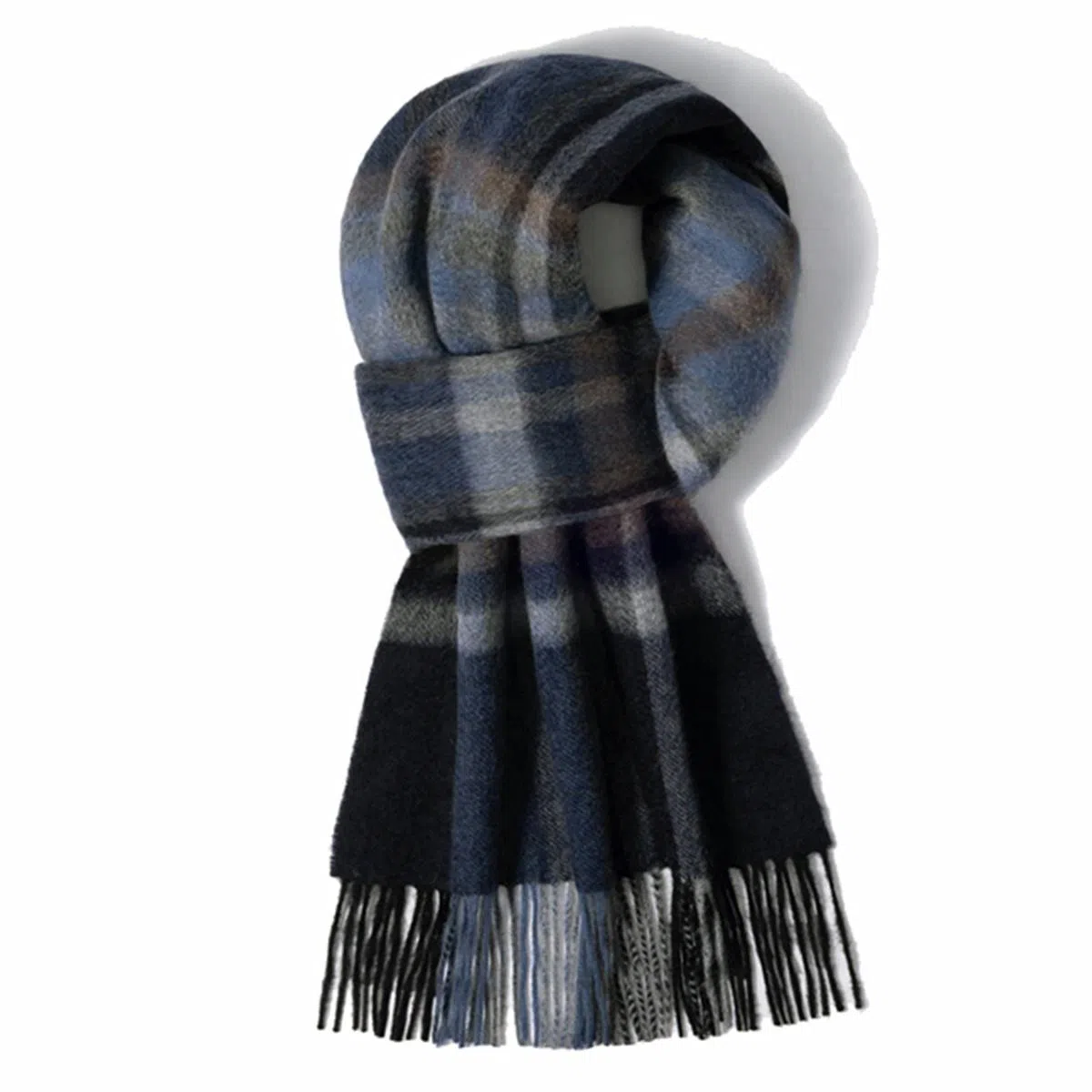 上海故事 通用款粗纺格子羊绒多种颜色 绒线围巾 女款