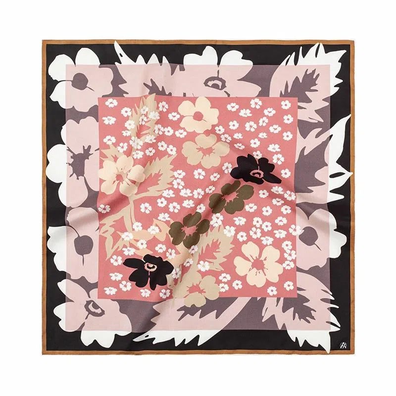 【挚爱系列】 桉彩饰 原创设计高颜值小众高档实用碎花虞美人 丝巾 女款