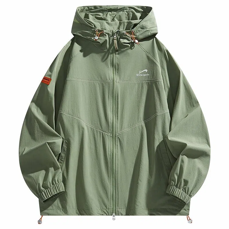 贵人鸟 拼接宽松百搭休闲连帽抽绳防晒服 男女同款