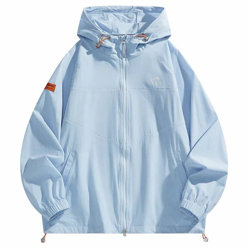 贵人鸟 拼接宽松百搭休闲连帽抽绳防晒服 男女同款