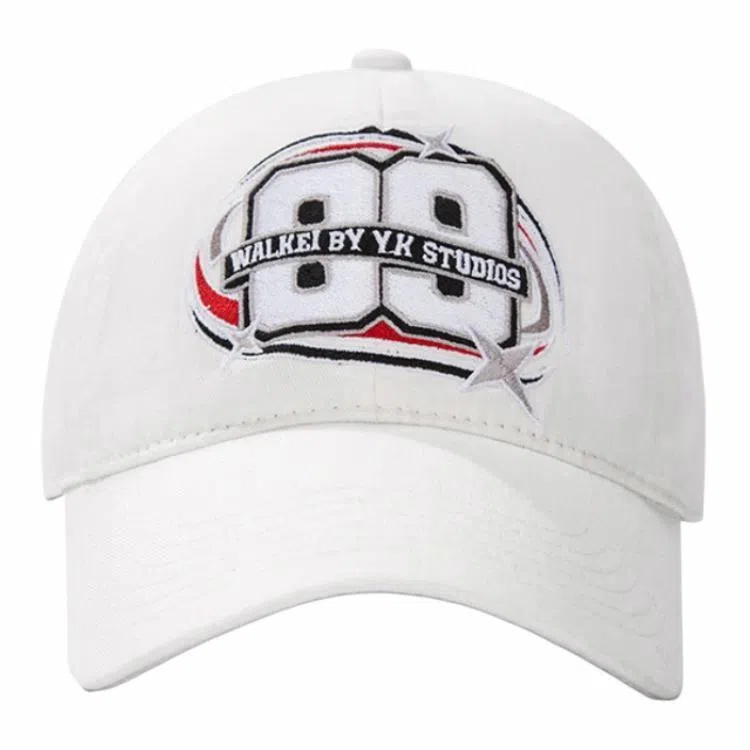 氧气樱桃 刺绣黑白韩版日系宽檐 棉 鸭舌帽 男女同款情侣款