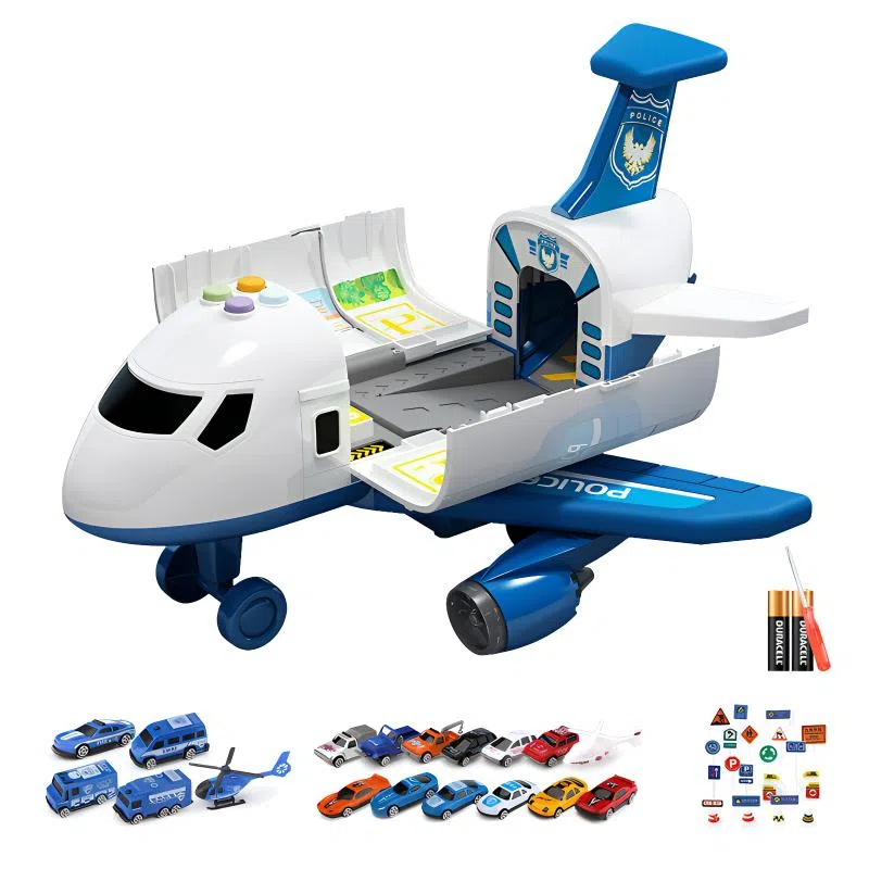 益米 弹射变形飞机 惯性滑行 灯光音乐 早教益智玩具