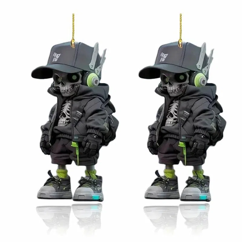 Zero Boundary 2D Skull Keychain