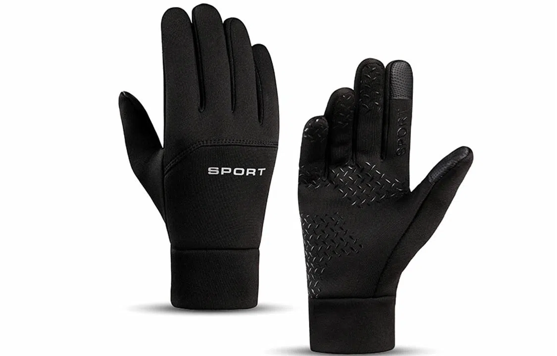 优幽兰 秋冬季摩托车百搭潮流防滑耐磨防风防寒加绒加厚骑车保暖 小众设计感五指分指 耐用护手 棉 钓鱼 滑雪手套 男女同款情侣款