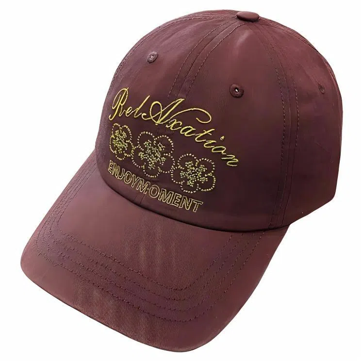 氧气樱桃 刺绣软顶宽檐显脸小大头围遮阳防晒 棉 鸭舌帽 男女同款情侣款