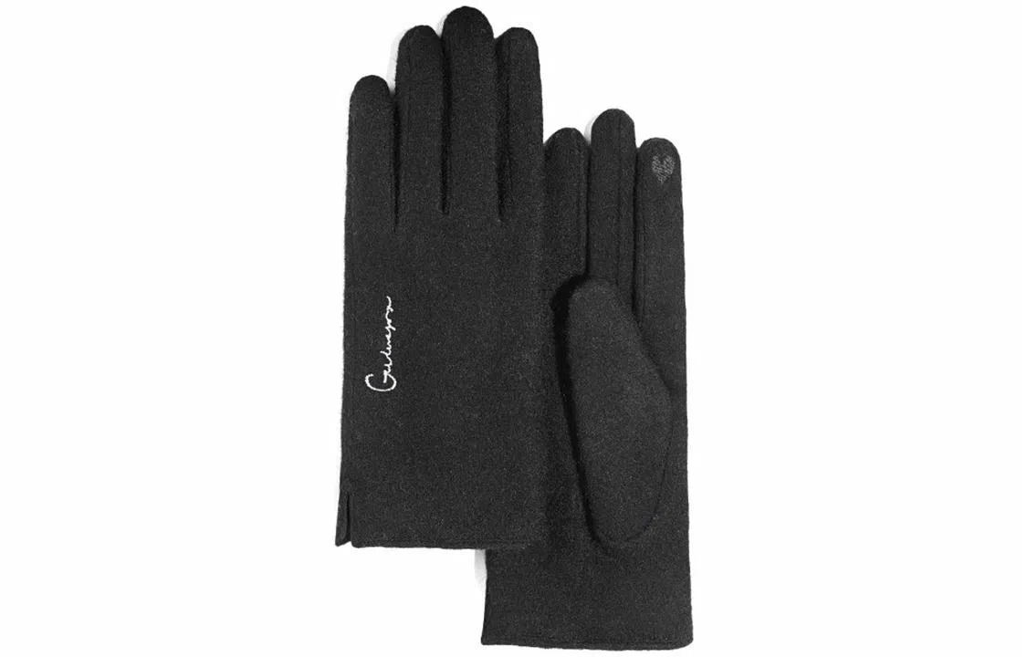 优幽兰 百搭实用随身便携纯色  潮流骑车 防寒防冻东北加绒加厚旅游小众 保暖五指护手 绒线手套 女款