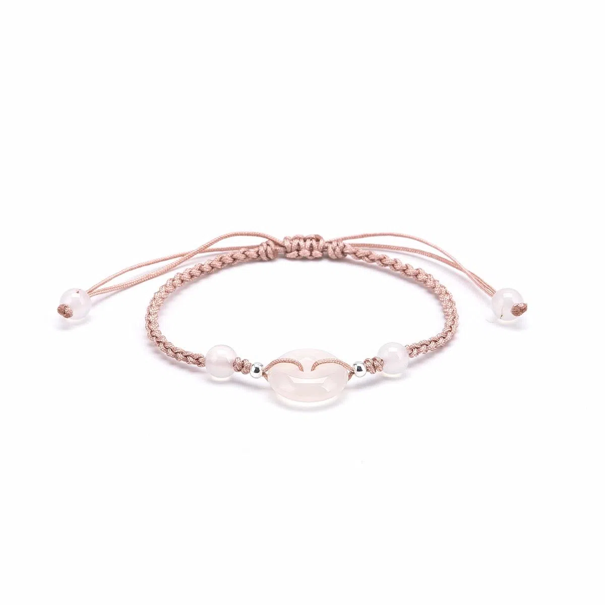 【s925银 诸事顺利】 聆听花开 新中式国风平安扣编绳 民族风文艺小清新森系个性时尚气质百搭#好运 水晶 玉石手绳 男女同款情侣款