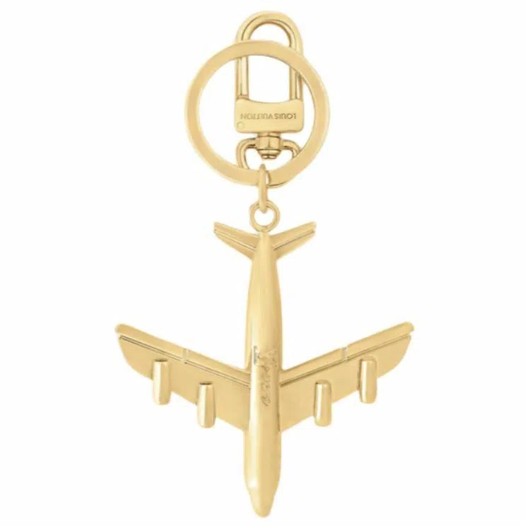 Louis Vuitton Airplane Keychain Gold