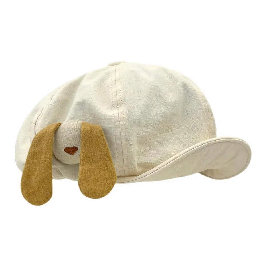 优莲茵 日系可爱小狗翻檐云朵复古甜美八角帽显脸 可爱小画家帽 棉 贝雷帽 女款